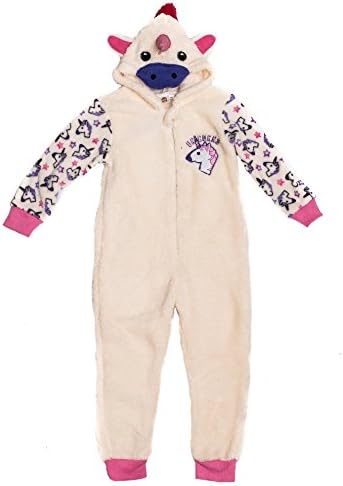 Phonicon Unicorn Sparkling Cream Dress Up Character Fleece Onesie 8-9 Years