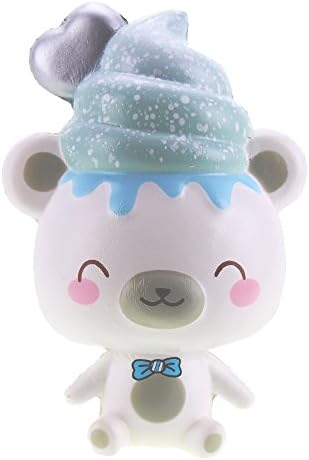 Yummibear Squishy Stress Relief Toys Squishies Slow Rising Decoration Polar Bear Burg 5.7" 1 Piece