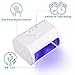 KEDSUM 9W LED Lamp-3 Kinds of Preset Time Controls 30s, 60s, 90s with Auto Shutoff-Nail Dryer for Curing LED Gel & Gelish Nail Polish