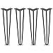 Produktbild 4er Hairpin Legs Schreibtisch Tischbeine Austauschbare Haarnadelbeine Tischgestell 30cm mit Doppelstab Bodenschoner und Schrauben Verfügbar in Höhe von 15cm-72cm
