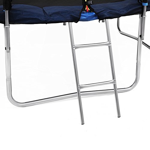Songmics Trampolin Ø 244 305 366 cm Komplettset inklusive Leiter Sprungmatte Randabdeckung Sicherheitsnetz gepolsterten Netzpfosten - 8