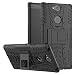 Produktbild LAGUI Hülle Geeignet für Sony Xperia XA2 Plus, Stylisch Trend Schutzhülle mit Ständer, Rugged TPU/PC Dual Layer Hybrid Handyhülle, Schützt vor Stößen und Schlägen Outdoor Fall. Schwarz