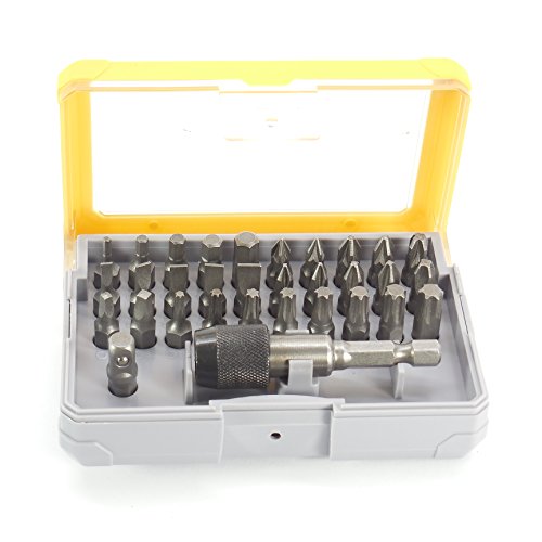 Profi Bit Satz Chrom Vanadium mit Schnellwechsel Bithalter 31tlg.