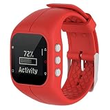 Colorful Für Polar A300 Silikon Sport Ersatzarmband Ersatz-Uhrenarmband Replacement Wechselarmband watch band für Polar A300 Fitness watch (Rot)