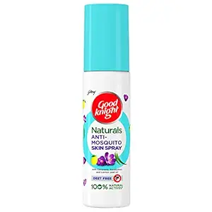 Good knight Naturals Anti Mosquito Skin Spray | Suitable for Kids | 8-Hour Protect | Non-Toxic & No Deet Formula | with Citronella & Eucalyptus | 100 ml