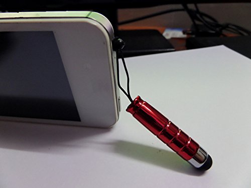2xDemarkt Metall Stylus Stift Min Stylus Pens Touch Pen für iPhone iPad itouch Samsung HTC Stylus Pen Silber +Schwarz - 5