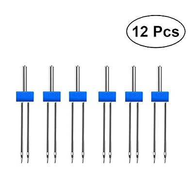 Healifty 12pcs Aiguilles Doubles Machine à Coudre Kit Épingles de Maison