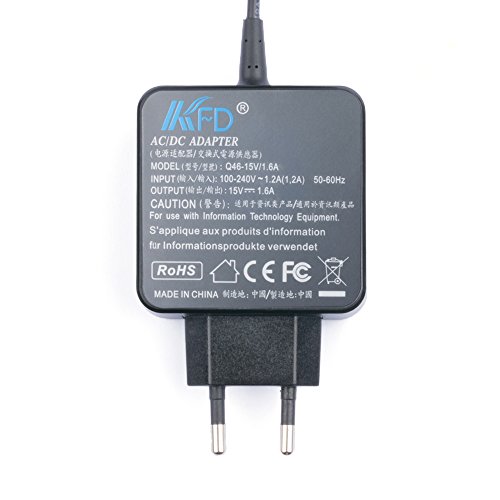 KFD 15V 1,6A Stecker Netzteil Surface Ladekabel Ladegerät für Microsoft Surface pro 4, Surface pro 4, surface pro4 M3 (Core M) – 24W, Microsoft Pro 4 Modell 1735, Microsoft Surface 4 Reiseadapter - 2