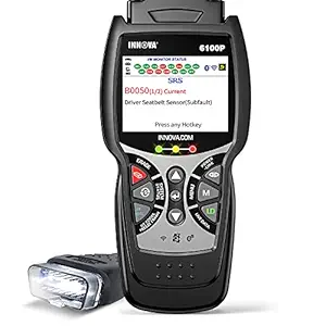 INNOVA 6100P SRS ABS OBD2 Scanner Car Code Reader Scan Tool Ignition Tester with Battery Alternator Test Oil Service Light Reset Car Health Monitor with Free Pouch