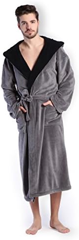 Premium Bathrobe for Men Soft Coral Fleece Dressing Gown