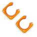 Produktbild Clug Pair of Roadie Bike Clip Wall Mounted Rack - White/Orange