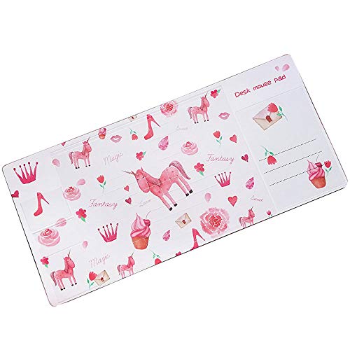 Preisvergleich Produktbild Lyuyu Mauspads, Schreibtischunterlage Ultradünne multifunktionale Büro-Schreibtischunterlage mit Taschen und PVC-Lineal für Heimbürotisch Schwarz (70 cm × 33 cm),A