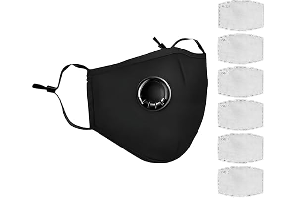 Yugan N99 Anti Pollution Reusable and Washable Face Masks with Replaceable N99 Filters, Unisex, With Valve
