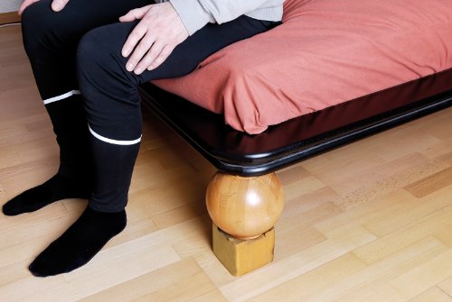 GAH-Alberts 140489 Bett-Erhöher – Hartholz, 100 x 100 x 100 mm, Loch: Ø 75 mm, Bohrtiefe: 18 mm, Set 4 Stück - 2