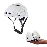 Casque PLIABLE Plixi Fit pour vélo, trottinette électrique, gyroroue, skateboard, roller, VAE - Norme CE EN1078, même protection qu'un casque classique - Volume divisé par 3 (Blanc, S/M (54-58 cm))