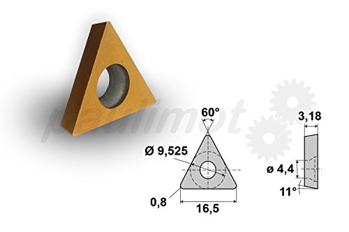 10 x PAULIMOT Schneidplatte Wendeplatte für Fräskopf TPGW160308 - 2