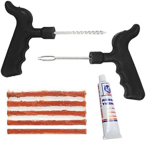 Black Iron Tire Repair Kit, 5 Plugs by Attican