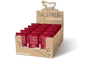 Caja 15 barritas energéticas dátiles, avellanas, Reishi y Cacao PaleoBull, 50 g