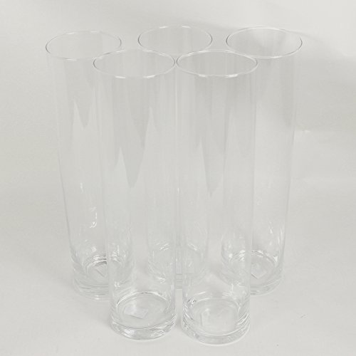 Glasvase Cyli zylindrisch klar 6 Stück 50 cm Ø 10 cm hot cut von Sandra Rich