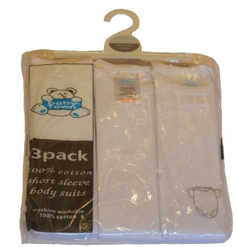 3 Pack - Short Sleeve Body Suits (12-18 Months)