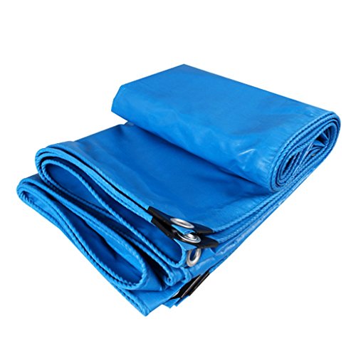 GYY Pluie Tissu Linoléum Camion Poncho PVC Tissu Imperméable Extérieur Bâche De Protection Anti-Pluie Soleil Tissu Ombre Soleil Tissu Canopy (Color : Blue, Size : 2 * 1.5 M/79 * 59 inch)