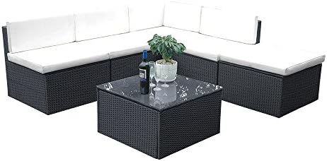 UKHOMEGARDEN Rattan Garden Sofa Conservatory Furniture Sets Conservatory Wicker Set, Brown