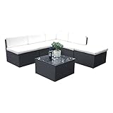 Esta hermosa y fuerte pieza de mobiliario de ratán es ideal para el jardín, patio, balcón, terraza o invernadero. El robusto juego ofrece una flexibilidad total y se puede mover fácilmente alrededor de su jardín o patio. Se adapta a cualquier ocasión.