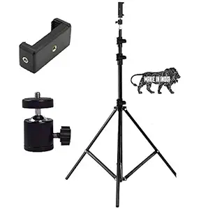 MOBILITO Tripod Kit with 7 Ft Light Stand, Mobile Holder & Mini Ball Head for Indoor, Outdoor and Travel Photo Video Shoots