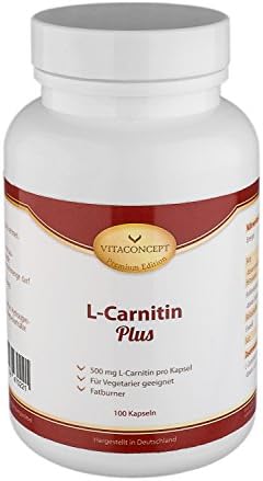 L-Carnitine 1000 mg (Daily Dose) Muscle Definition – Fat Burner – 100 Capsules – Optimum Muscle Definition & Fat Burning – Made in Germany – Vitacon CEPT