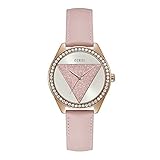 Guess Damen Analog Quarz Uhr mit Leder Armband W0884L6