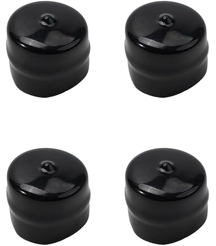 Dioche Capuchon de moyeu de roue 4 Pièces 13 Pouces Enjoliveur de Roue Noir Cool Look Protecteur