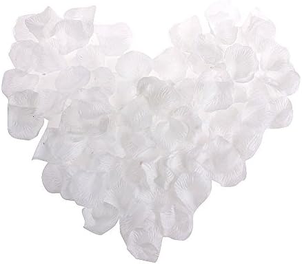 AEXGE Wholesale 600pcs Silk Rose Petals Artificial Flowers Wedding Gifts for Home Party Garden white