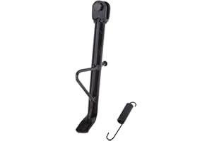 Almencla Soporte Lateral para Motocicleta Montaje de Pie Pata de Pie para Bicicleta, Scooter, Bicicleta Eléctrica, ATV - Negro 19 cm