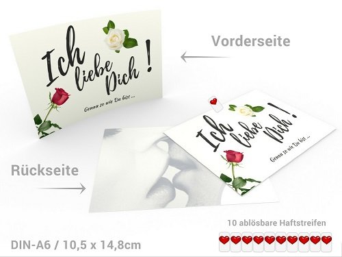 Jahrestag Geschenk für sie & ihn – Elegant Ich liebe Dich sagen – Süße Liebeserklärung für Frau & Mann – Coole Geschenkidee zum Finden Lassen – 15 exklusive Deko Überraschungs-Karten - 2