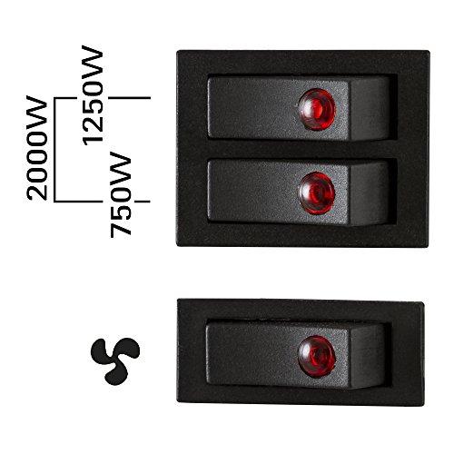 TROTEC TCH 22 E Heizgerät mit Frostwächter stufenloser Thermosteuerung 2000 W Konvektor Heizer Radiator Heater Elektrische Heizung Elektroheizung, inkl. Turbogebläse und 24 St. Zeitschaltuhr, flexibel als Stand- oder Wandgerät einsetzbar - 6