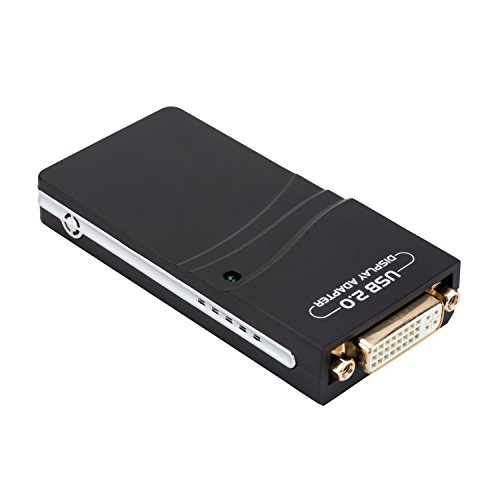 Lole USB 2.0 to VGA / DVI / HDMI External Video Graphics Adapter for Multiple Monitors Display Pixels up to 1920 x 1080 with Extend and Mirror Mode for Windows 10/ 8.1/8/7 Mac OS X Linux and Android 5.X