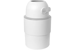 Chicco Poubelle à Couches télescopique, Anti-odeurs compacte, élimination des Couches, Poubelle Pliable et Peu encombrante, Pas Besoin de recharges, utilise des Sacs poubelles normaux, Blanc