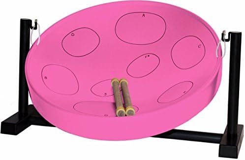 Jumbie Jam Panyard Table Top Steel Pan Drum + Stand in Pink JJ3050-PK
