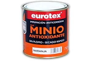 EUROTEX Minio antioxidante sin plomo es una imprimación anticorrosiva de última generación, ideal como primera mano sobre hierro. - 750 ml -