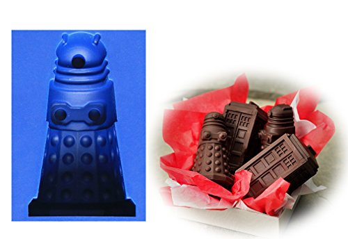joyoldelf Doctor Who Silikon Eiswürfel und Schokolade, Süßigkeiten, Keksen Form Maker – Tardis und Daleks - 7