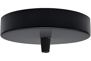 LEDSONE Sufit róża wisząca kabel uchwyt zacisk płyta do montażu lampy wiszącej, 120 mm wielokolorowy pełny zestaw w Wielkiej Brytanii (czarny)