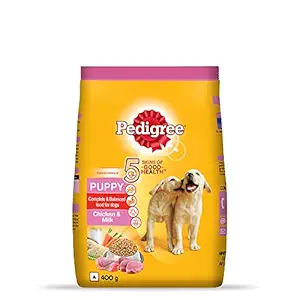 Pedigree Puppy Dry Dog Food, Chicken & Milk, 400g Pack