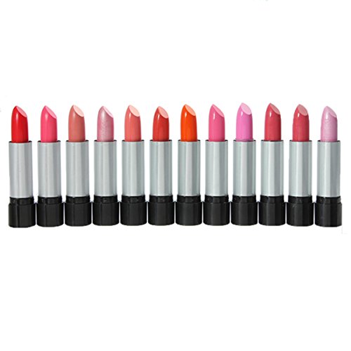 LUCKYFINE 12 PCS Beauty Kosmetik Make-up Langlebige helle Lippenstift set - 5