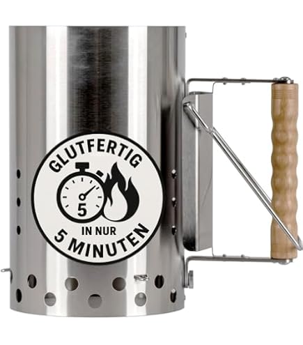 Anzündkamin 27cm Kohlestarter Grillkohleanzünder Holzkohle Grillkamin Anzünder e