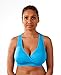 Marielle Night Time Sleep Maternity and Nursing Women's Bra, Seamless Nursing Bra (L-XL 36C-40B, Aqua)