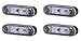 Produktbild 4 x 2 SMD LED Weiß Begrenzungsleuchte Umrissleuchte mit Gummi-Pad 12V 24V E-Prüfzeichen Positionsleuchte Auto LKW PKW Lampe Leuchte Licht Universal