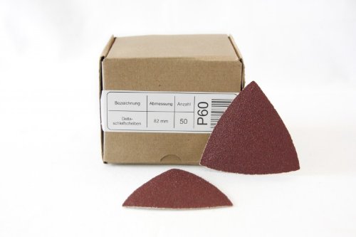 50 Stück Deltablätter 82 mm Korn 80 klett
