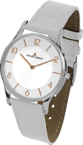 Jacques Lemans Unisex-Armbanduhr London Analog Quarz Leder 1-1778M Jacques Lemans Unisex-Armbanduhr London Analog Quarz Leder 1-1778M