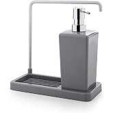 Primanova Luna Kitchen Liquid Soap Dispenser, 420 ml, 21 x 10 x 20 cm, Grey