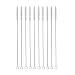 Produktbild 8,2 Zoll Nylon Flaschenschlauch Reinigungsbürste (Set in 10), Pfeifenreiniger, Brillenstroh-Reinigungsbürsten Set mit Schutzkappe für Trinkhalme, Brillen, Tastaturen, Edelstahl White 10pcs